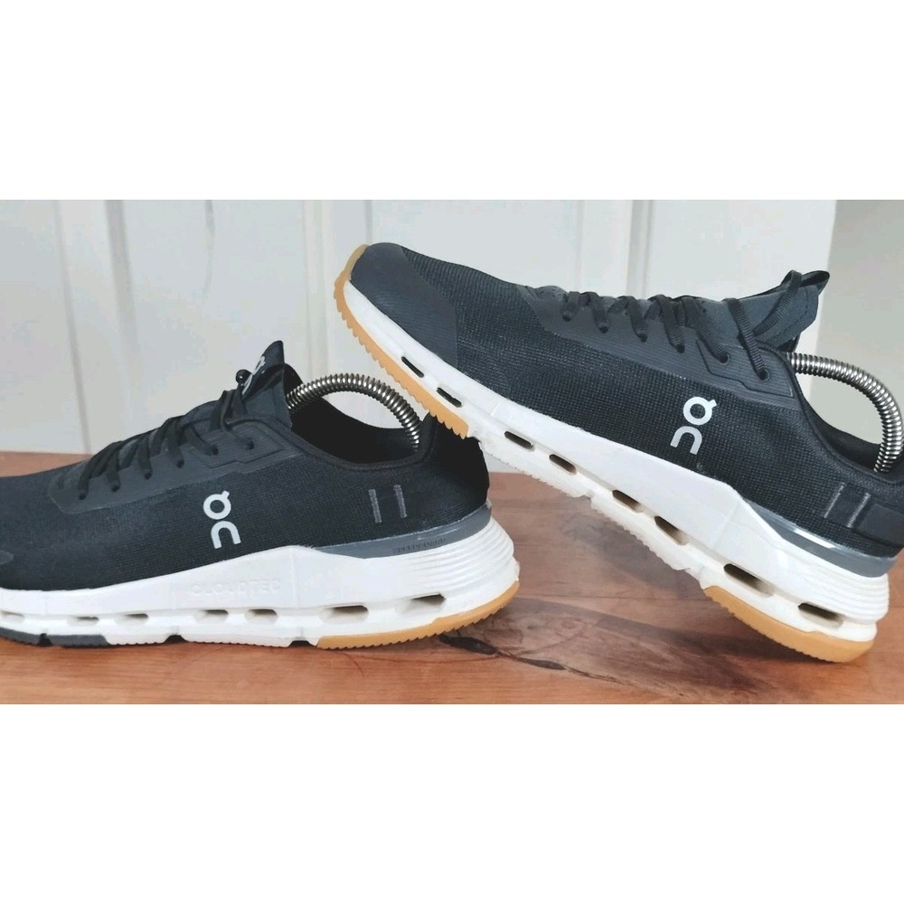 On Cloud 5 Coast Women's Shoes Size 9.5 Black White Mesh Athleisure Travel - Picture 3 of 11